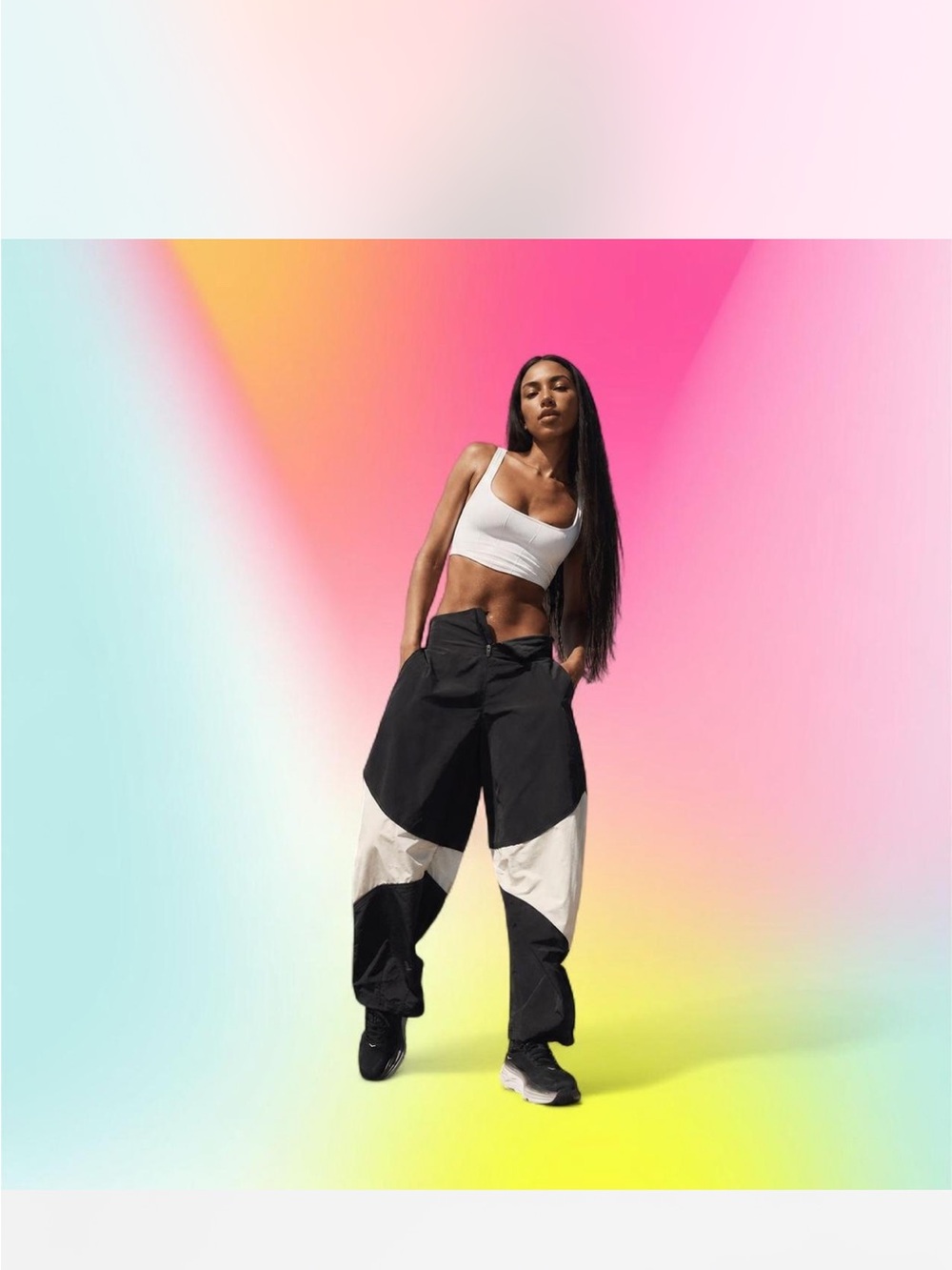 FP Movement by Free People High-Waist Colorblock Cargo Pants